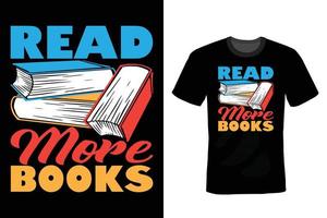 diseño de camiseta de amante de los libros, vintage, tipografía vector