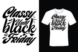 diseño de camiseta de viernes negro, vintage, tipografía vector