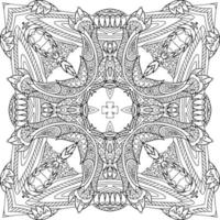 mandala element for colouring book vector