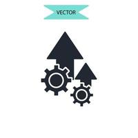 iconos de optimismo simbolizan elementos vectoriales para la web infográfica vector