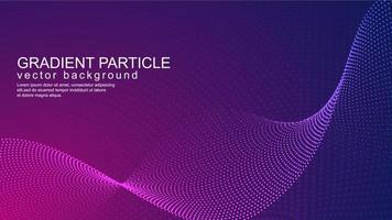 Gradient wave particles background vector