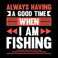 Fishing t shirt design vector