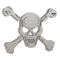 3D illustration skull symbol png