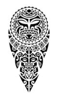 Tattoo sketch maori style for leg or shoulder. vector