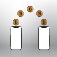 mobile phone app and buying bitcoin photo