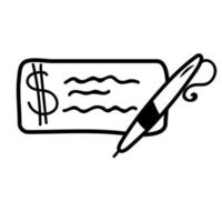 Money outline icon banking sign vector