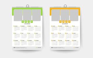 plantilla de diseño de calendario de pared de una página 2023 vector