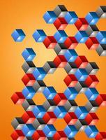 3D vector abstract geometric background design