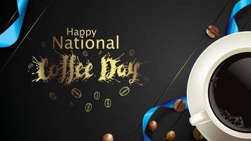 International or national Coffee Day vector