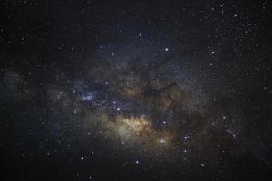 Milky way galaxy with stars and space dust in the universe, Long exposure photograph. with grain photo