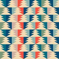 Retro vintage pattern with Christmas trees vector