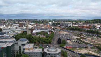 High Angle Aerial footage of British City Centre of Luton England UK, Drone's view footage taken from Central Railway Station of Great Britain's Town Luton. video