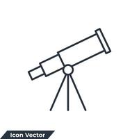 astronomy icon logo vector illustration. telescope symbol template for graphic and web design collection