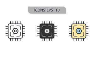 iconos de hardware símbolo elementos vectoriales para web infográfico vector