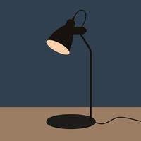 Flat illustration of table lamp vector