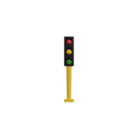 3D Isolated Traffic Light png