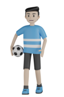 3D homem isolado fazendo atividade esportiva png