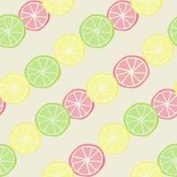 Summer seamless pattern with sliced and lemons vector