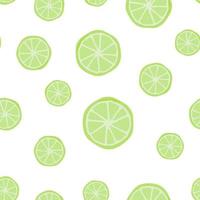 Summer seamless pattern with sliced and lemons vector