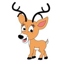 cute deer animal cartoon graphic vector