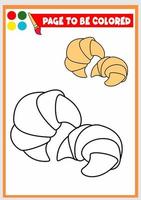 coloring book for kids. bread vector