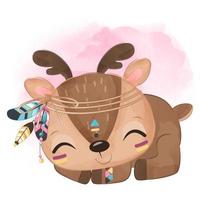 Tribal Series Cute Baby Reindeer vector