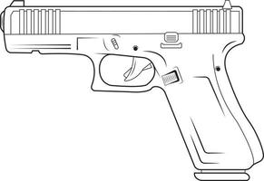 glock17 pistol military weapon vector