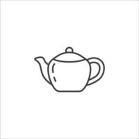 Vector sign of The Teapot symbol is isolated on a white background. Teapot icon color editable.