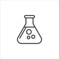 Vector sign of The Flask symbol is isolated on a white background. Flask icon color editable.