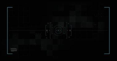 Abstract background for Futuristic video overlay user interface design element text box scale and bar, cyber and technology concept against dark background widescreen ratio vector illustration