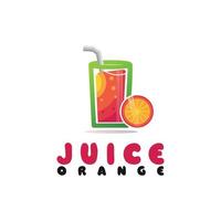 ilustración del logotipo estilo colorido degradado de jugo. vector