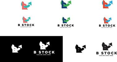 archivo fuente del logotipo de b stock vector