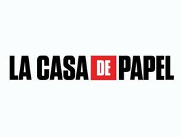 La Casa De Papel Title Design Graphic Netflix Film Abstract Vector Illustration Money Heist in White Background