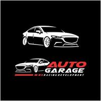 vector de logotipo de servicio automotriz y garaje de automóviles