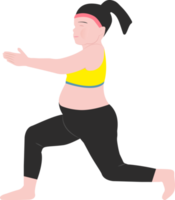 Fat women cardio exercises and fitness training. Concept for weight loss of fat burning png