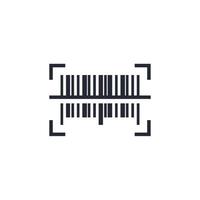 Vector sign of the barcode symbol is isolated on a white background. barcode icon color editable.