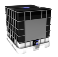 Black intermediate bulk container, 3D Render png