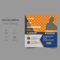 Seminar webinar social media post.creative webinar and other online seminars social media template vector