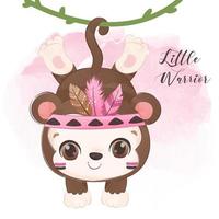 Tribal Series Little Monkey Illustration vector