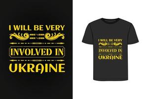 Ukraine retro vintage t shirt design vector