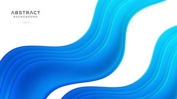 Modern abstract blue wavy background vector