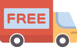 Free Delivery Flat Icon vector