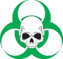 Skull with Biohazard Symbol vector