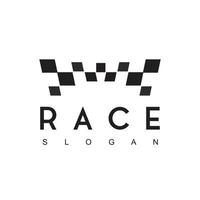 Race Logo Using Race Flag Symbol vector