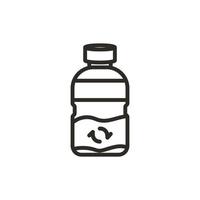 plastic bottle icon in environmental pollution, to protect the earth, reduce waste and pollution of plastic bottles. vector