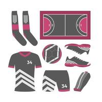 Flat design style futsal elements vector