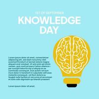 Happy knowledge day vector illustration template.