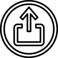 Upload Arrow Line Icon vector