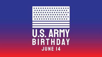 The  us army birthday vector image for holiday concept.