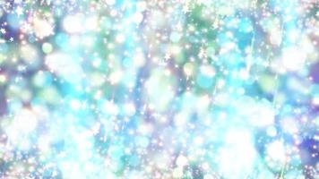 Abstract Green background with visual effects and gold particle video